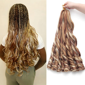 GOTEFERBE French Curl Braiding Hair 24 Inch front view