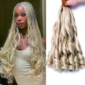 GOTEFERBE French Curl Braiding Hair 24 Inch front view