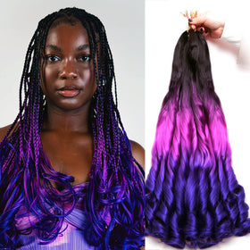 GOTEFERBE French Curl Braiding Hair 24 Inch front view