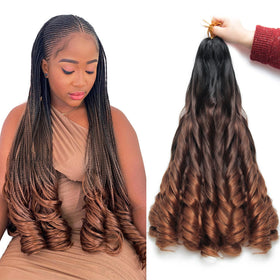 GOTEFERBE French Curl Braiding Hair 24 Inch front view