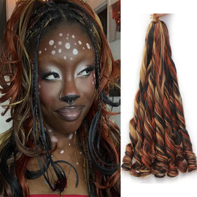 GOTEFERBE French Curl Braiding Hair 24 Inch front view