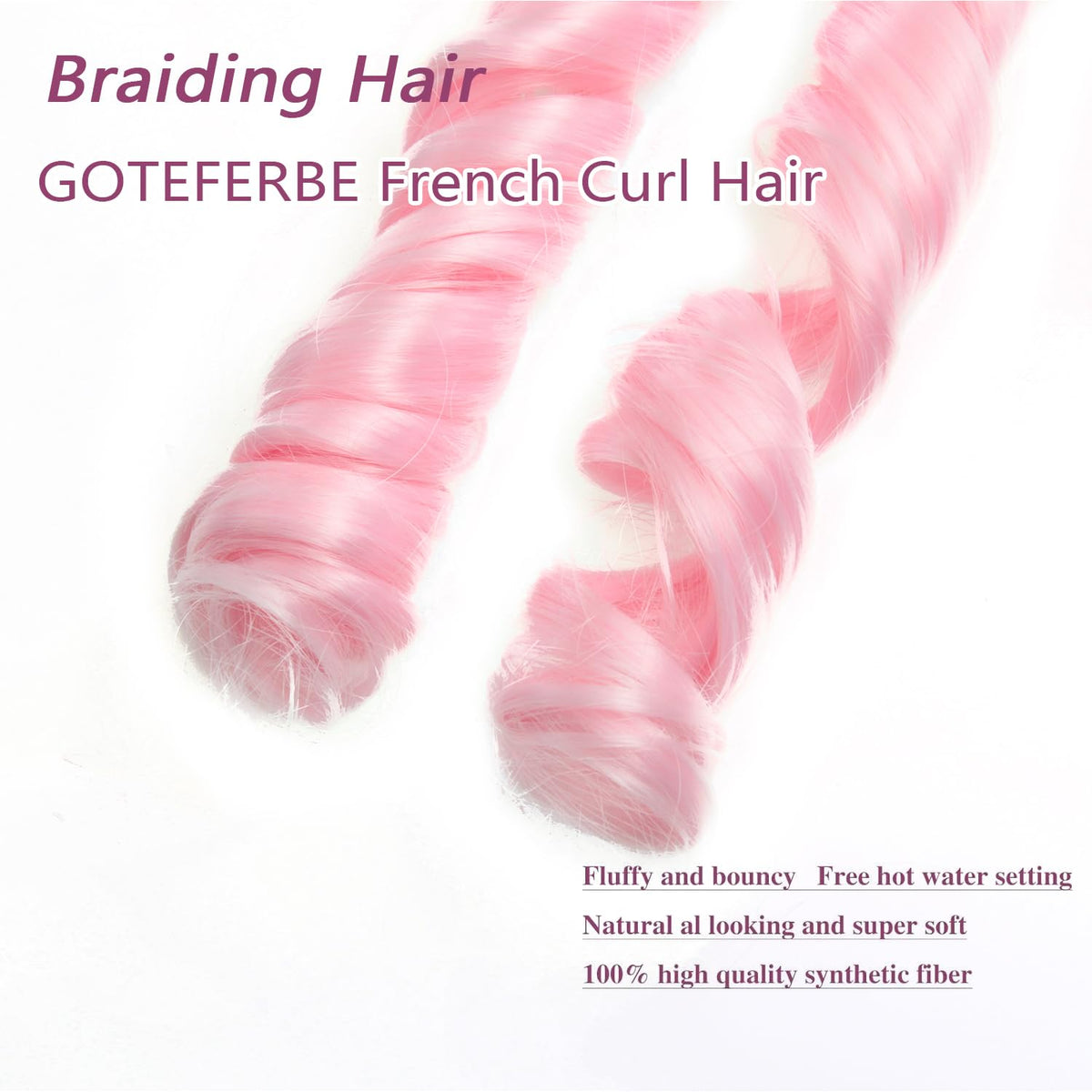 GOTEFERBE French Curl Braiding Hair 24 Inch in a stylish updo