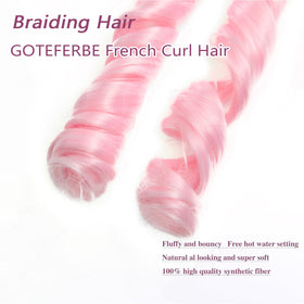 GOTEFERBE French Curl Braiding Hair 24 Inch in a stylish updo
