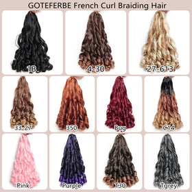 GOTEFERBE French Curl Braiding Hair 24 Inch in natural light