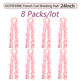 GOTEFERBE French Curl Braiding Hair 24 Inch packaging