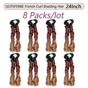 GOTEFERBE French Curl Braiding Hair 24 Inch packaging