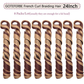 GOTEFERBE French Curl Braiding Hair 24 Inch showing texture