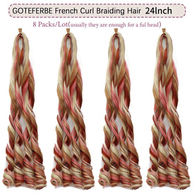 GOTEFERBE French Curl Braiding Hair 24 Inch side view