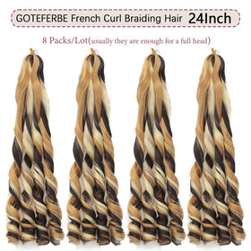 GOTEFERBE French Curl Braiding Hair 24 Inch side view