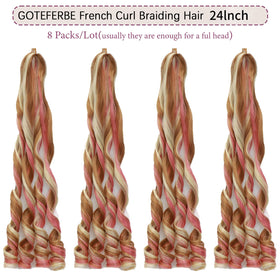 GOTEFERBE French Curl Braiding Hair 24 Inch side view