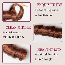 GOTEFERBE French Curl Braiding Hair 24 Inch styled in a braid