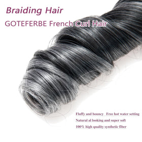 GOTEFERBE French Curl Braiding Hair 24 Inch styled in box braids