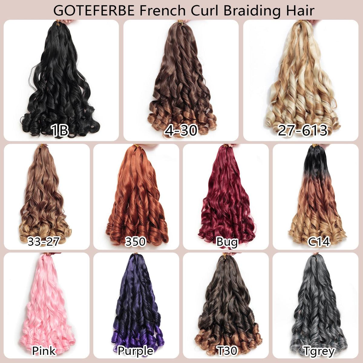GOTEFERBE French Curl Braiding Hair 24 Inch styled in Senegalese twists