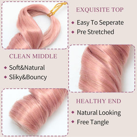 GOTEFERBE French Curl Braiding Hair 24 Inch styling options