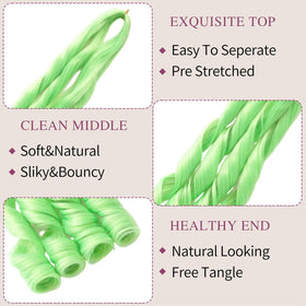 GOTEFERBE French Curl Braiding Hair 8 packs display