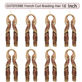 GOTEFERBE French Curl Braiding Hair 8 Packs packaging