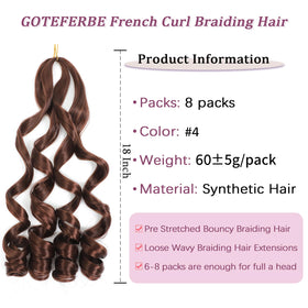 GOTEFERBE French Curl Braiding Hair close-up of texture
