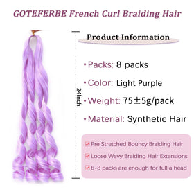 GOTEFERBE French Curl Braiding Hair close-up of texture