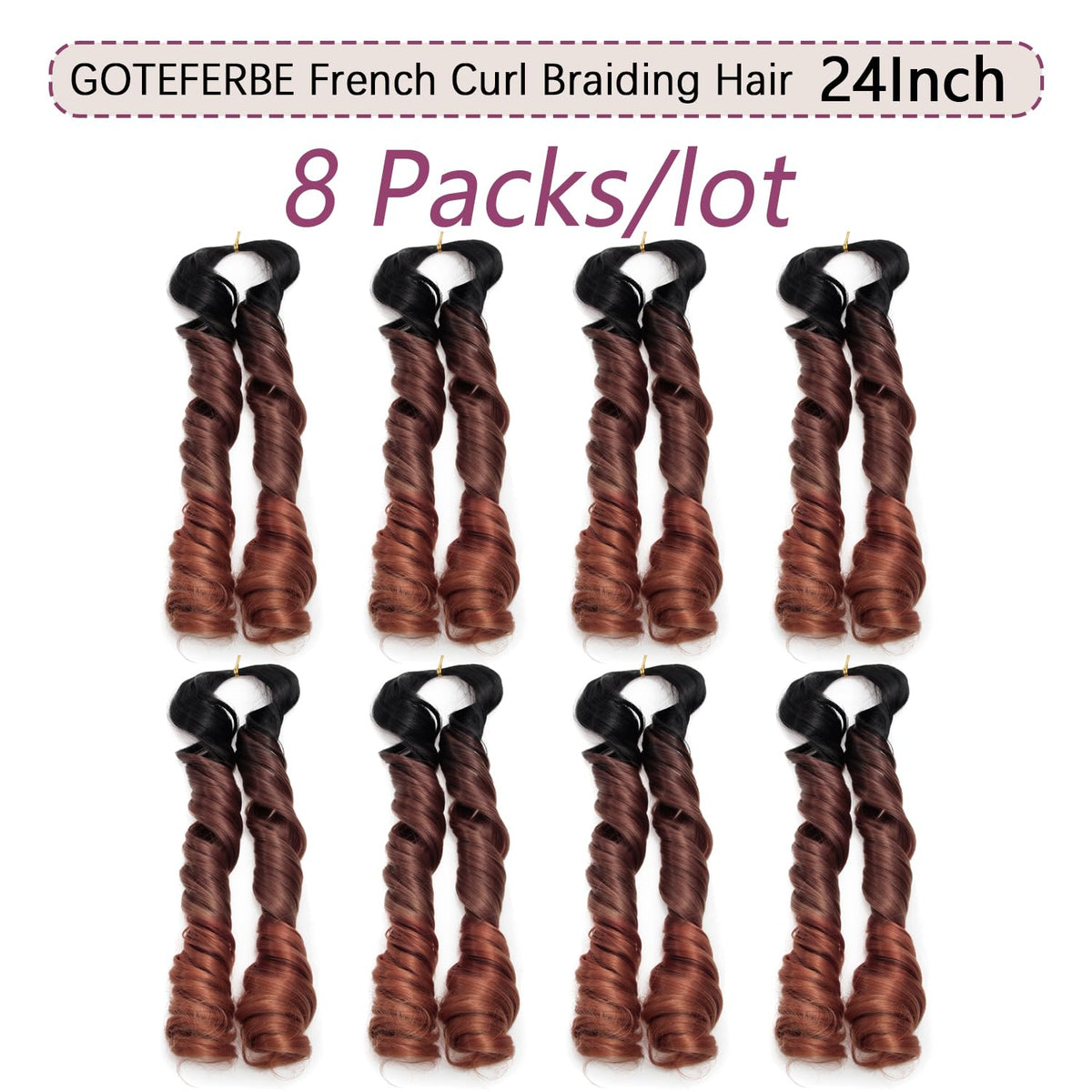 GOTEFERBE French Curl Braiding Hair close-up of texture