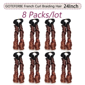 GOTEFERBE French Curl Braiding Hair close-up of texture