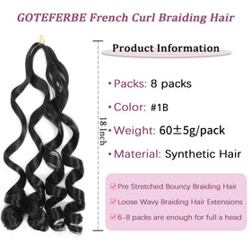 GOTEFERBE French Curl Braiding Hair close-up of texture