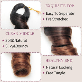 GOTEFERBE French Curl Braiding Hair in a hairstyle