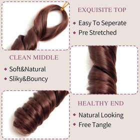 GOTEFERBE French Curl Braiding Hair in a hairstyle