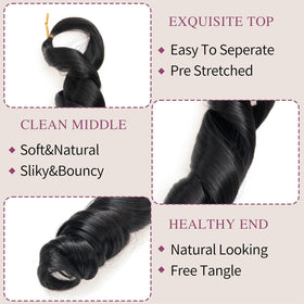 GOTEFERBE French Curl Braiding Hair in a stylish braid