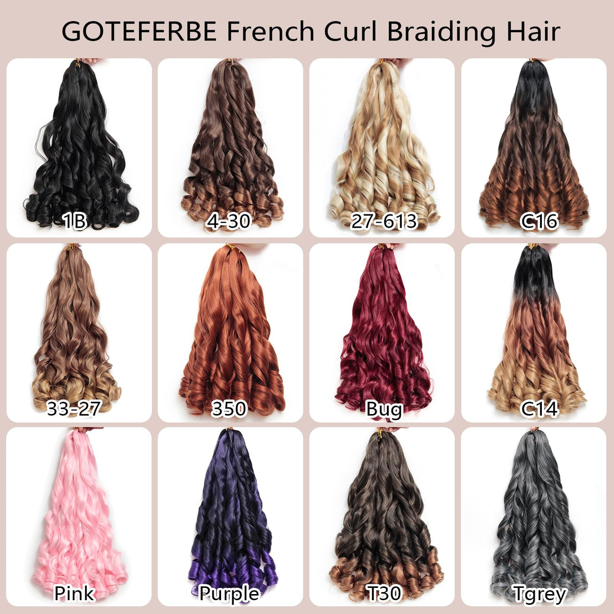 GOTEFERBE French Curl Braiding Hair installation process