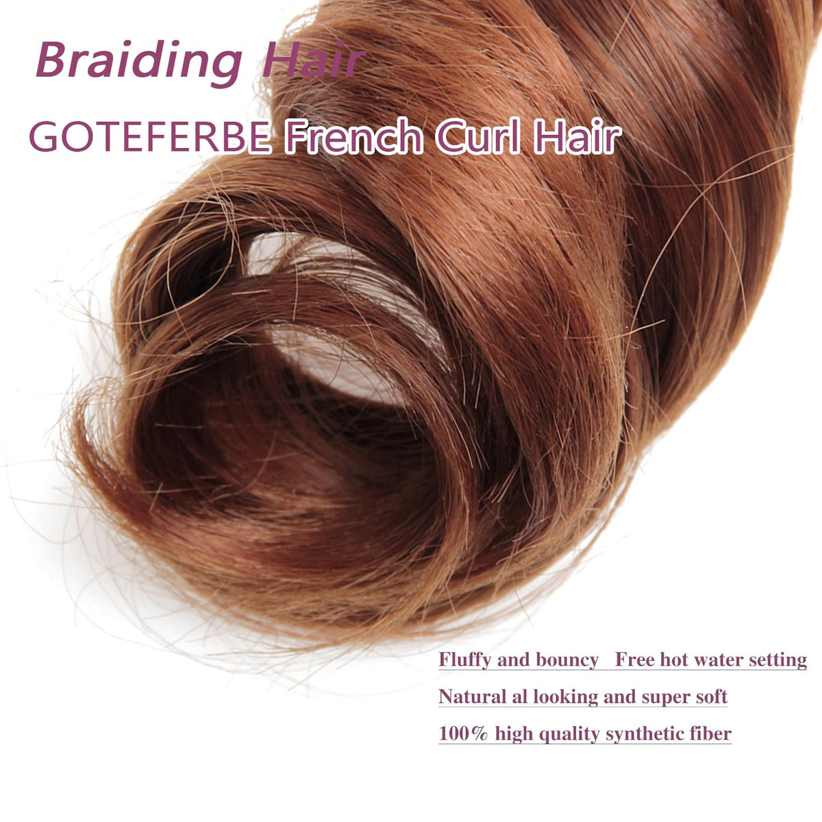 GOTEFERBE French Curl Braiding Hair loose wavy look