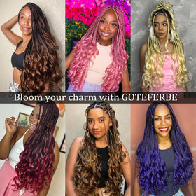 GOTEFERBE French Curl Braiding Hair packaging