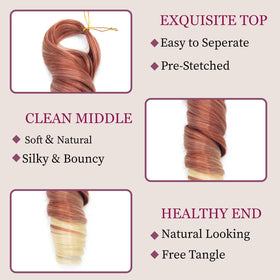 GOTEFERBE French Curl Braiding Hair styled in box braids