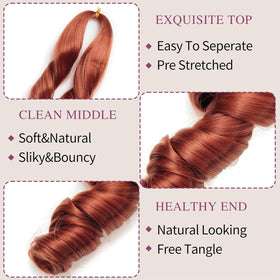 GOTEFERBE French Curl Braiding Hair styled in box braids