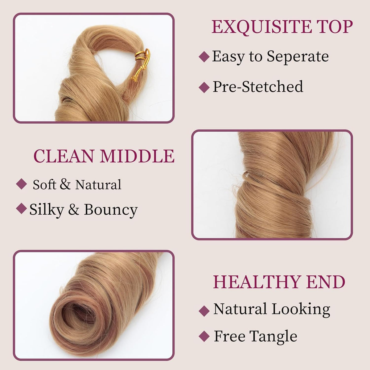 GOTEFERBE French Curl Braiding Hair styled in box braids