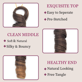 GOTEFERBE French Curl Crochet Braiding Hair 18 Inch styled in box braids