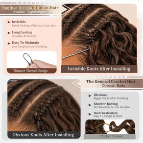 Goulus Burmese Curly Crochet Hair 120g bundle close-up