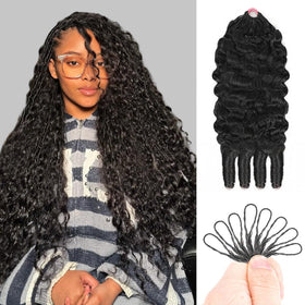 Goulus Burmese Curly Crochet Hair 120g bundle front view