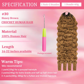 Goulus Burmese Curly Crochet Hair 120g close-up of curls