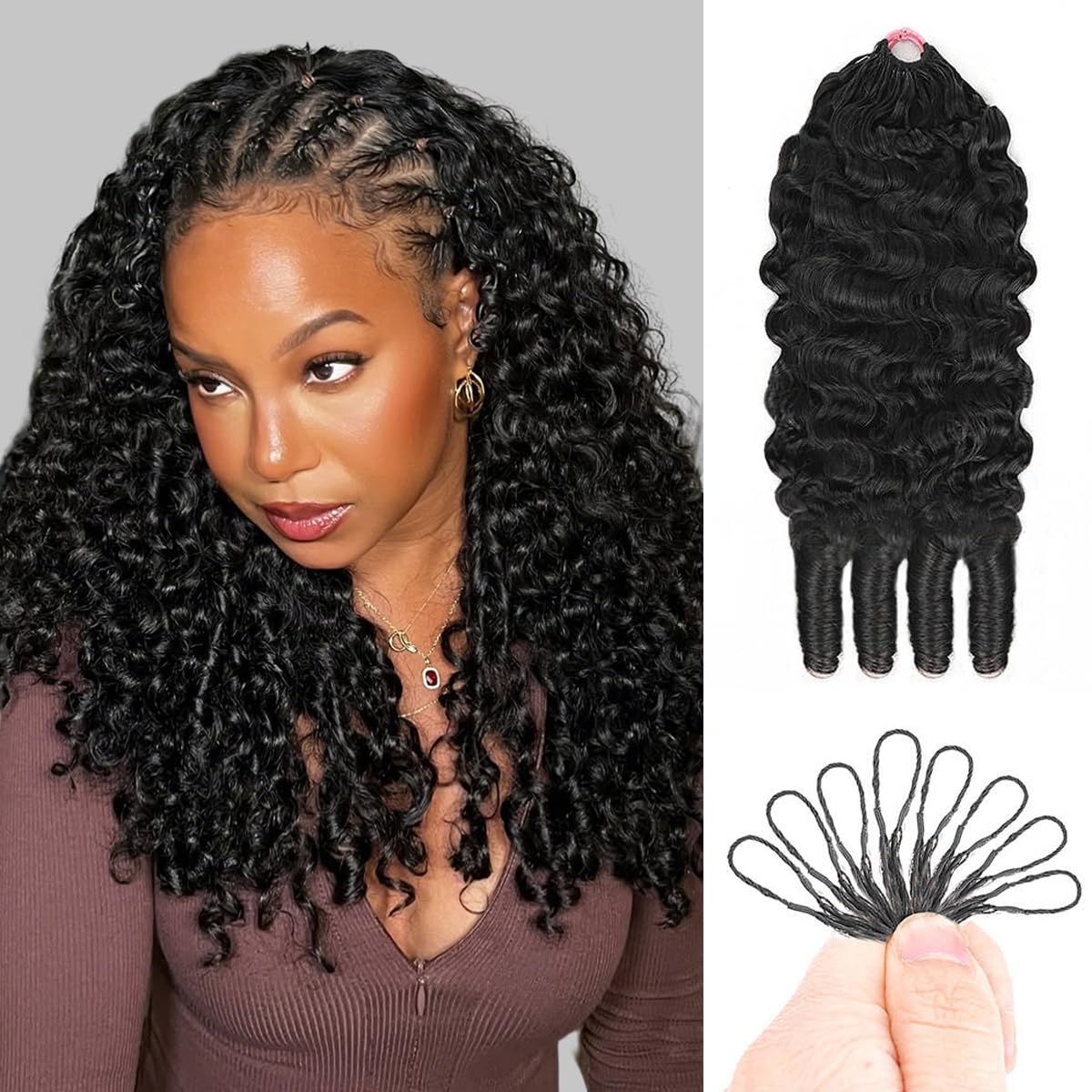 Goulus Burmese Curly Crochet Hair 120g front view