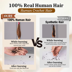 Goulus Burmese Curly Crochet Hair 120g on a model