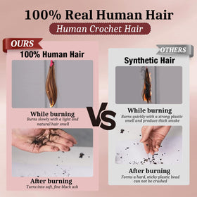Goulus Burmese Curly Crochet Hair bundle display