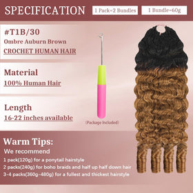 Goulus Burmese Curly Crochet Hair styled in a ponytail