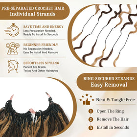 Goulus crochet hair bundles side view