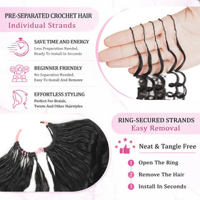 Goulus crochet hair installation process example