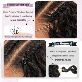 Goulus crochet hair showing natural shine and texture
