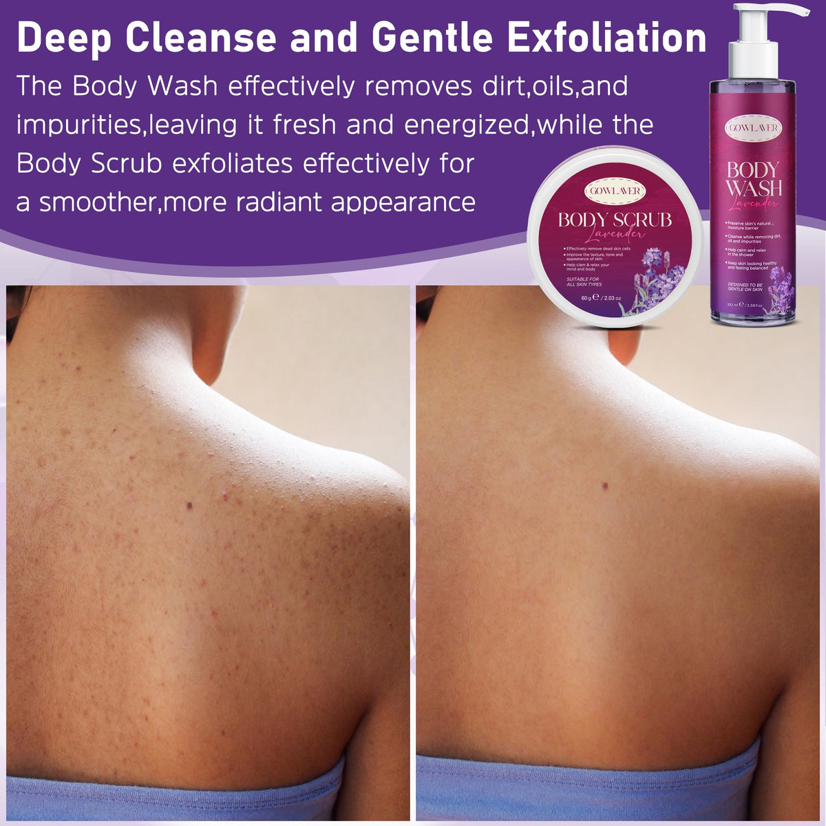 GOWLAVER body lotion and essential oil bar soap