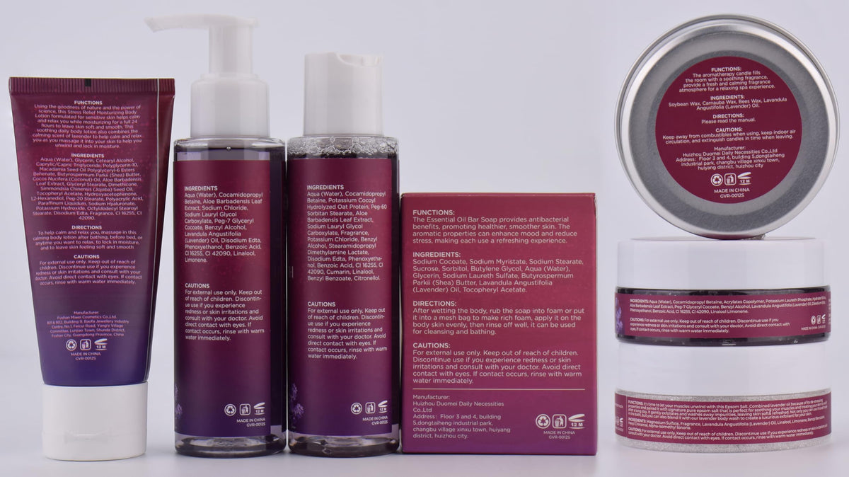 GOWLAVER Spa Gift Set contents laid out neatly