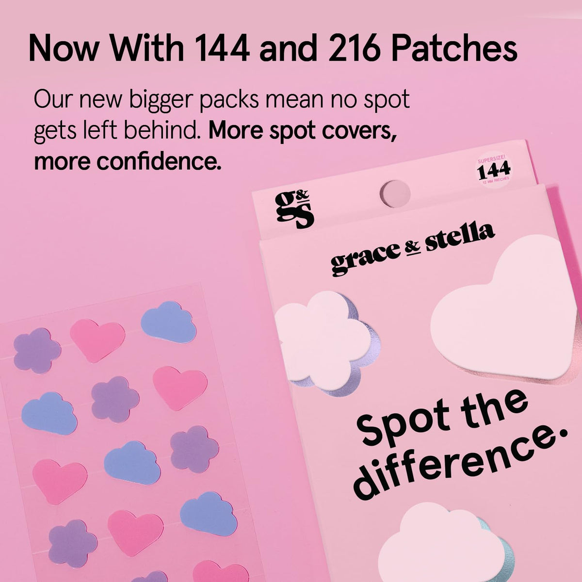 grace & stella acne patches displayed on a clean surface