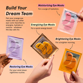 grace & stella Brightening Eye Patches displayed with skincare products