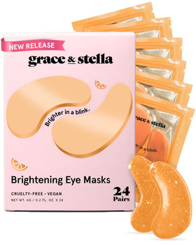 grace & stella Brightening Eye Patches front view packaging